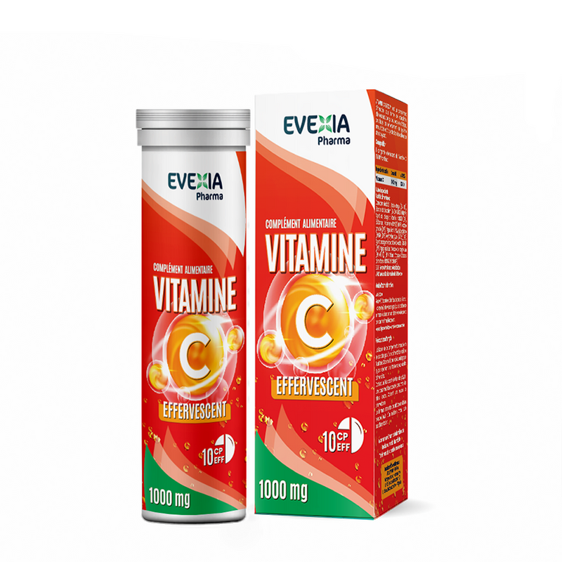 Vitamine C 1000mg Evexia Cp Efferv B/10 Cp Efferv